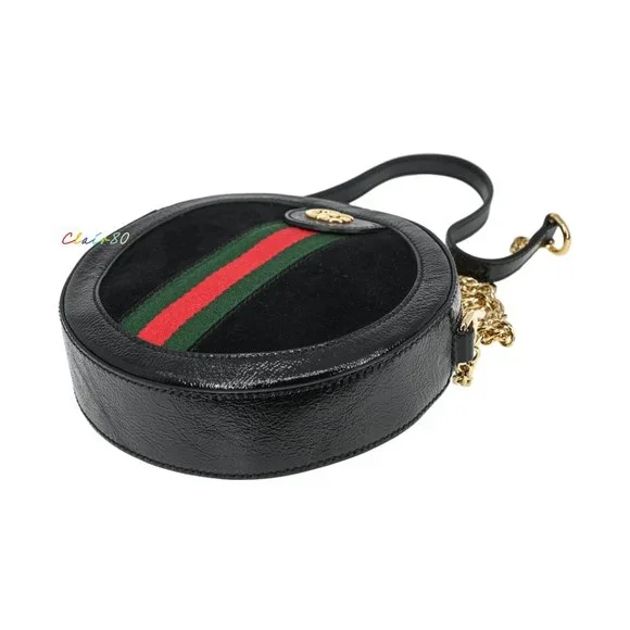 Gucci Ophidia Suede Round Cross Body Bag - Picture 4 of 11